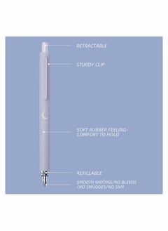 Y&D Retractable Refillable Gel Ink Pens 0.5mm Fine Point Sakura 3 Pieces 2 Black and 1 Pink  - Image 3
