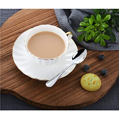 CAMDEA dcieiosul Dessert Small Teaspoons, 4.9 Inches Stainless Steel Mini Espresso Coffee Spoons, Specialty Demitasse Tiny Stirring Spoon Set of 8 - Image 3