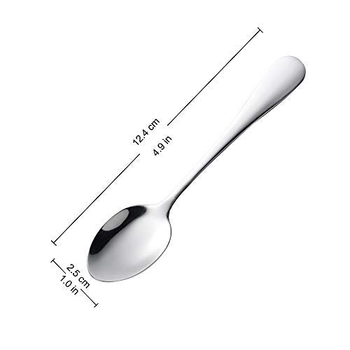CAMDEA dcieiosul Dessert Small Teaspoons, 4.9 Inches Stainless Steel Mini Espresso Coffee Spoons, Specialty Demitasse Tiny Stirring Spoon Set of 8 - Image 2