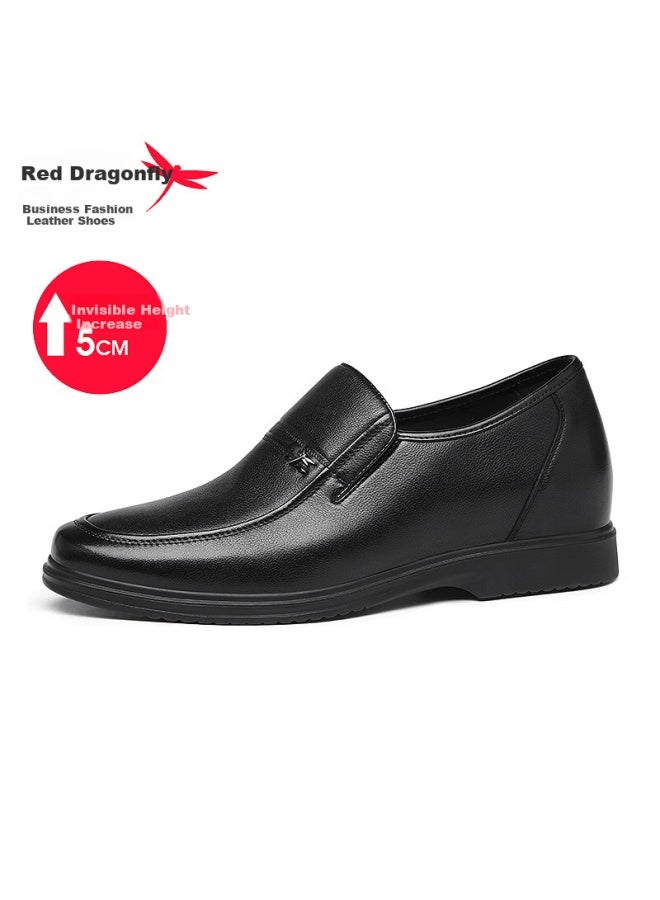 Red Dragonfly Men's First Layer Cowhide Casual Elevator Shoes Middle-aged Business Formal Shoes Dad Leather Shoes Wta318921