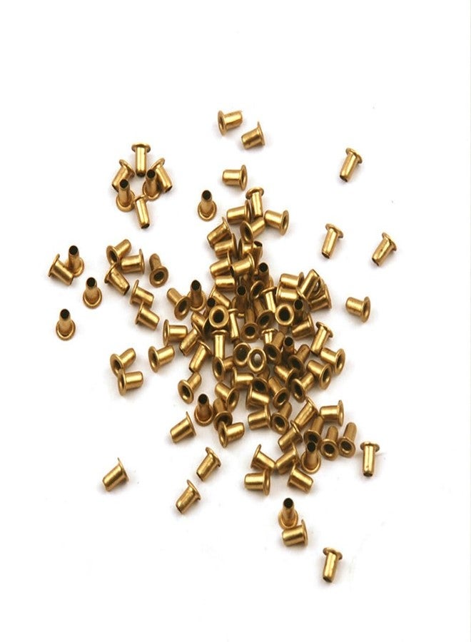 VASANA 100Pcs 1.5mm Round Copper Mini Eyelets Tiny Grommets Hole Self Backing Eyelet Craft Supply for BJD Clothes Shoes DIY Making (Gold) - Image 5