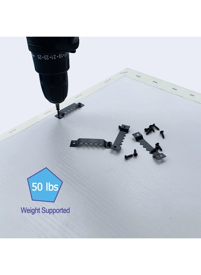 Suprom Heavy Duty Sawtooth Hangers for 50 lbs Photo Hangers 50 Pack Heavy Duty Hangers with Screws Canvas Picture Hanging Solutions Clock Frames Artwork - Image 4