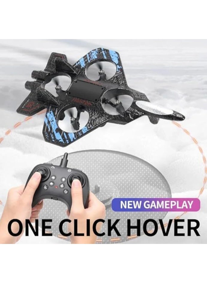 2.4GHz Remote Control Airplane – Foam Jet Fighter with LED Lights, 3 Speed Modes, 2 Batteries, 4 Extra Propellers for Kids & Beginner Pilots - Image 4