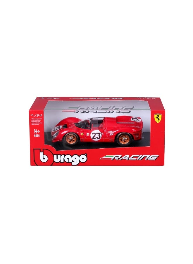 Bburago Bburago Ferrari Racing 330 P4 Daytona 1967 Die-cast Car (1:24, Red)  - Image 1