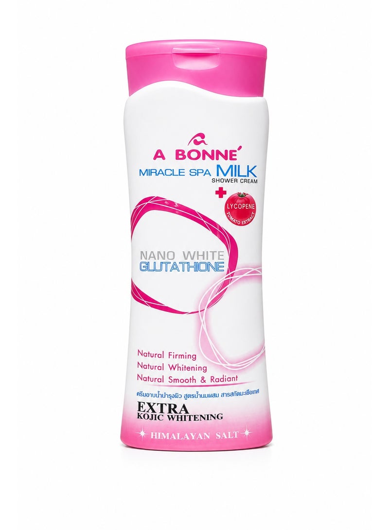 A Bonne Miracle Spa Milk Shower Cream with Nano White Glutathione & Himalayan Salt, 400ML - Image 1