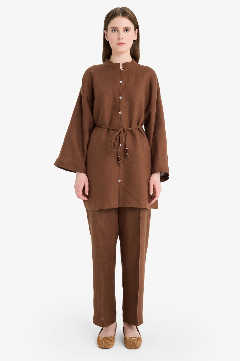 DeFacto Woman Straight Fit linen Trousers - Image 5