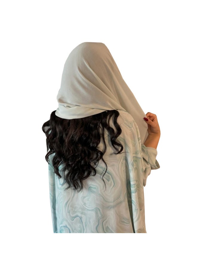 Modest Fashion Cardigan Gown With Turban Chiffon Printed Coat - Image 5