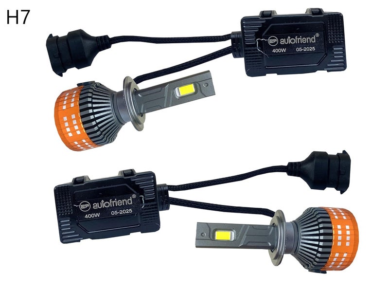 autofriend مصباح أمامي LED، 400 واط، 40000 لومن، 6000 كلفن أبيض بارد، مقاوم للماء IP67 (af-400w_H7) - Image 4
