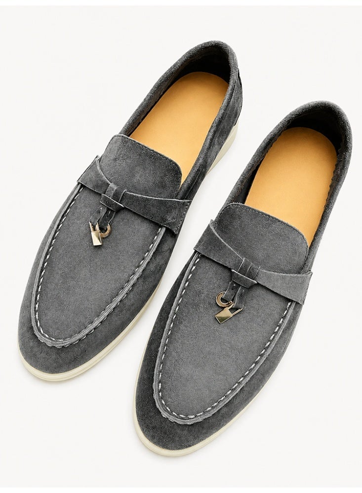 Women's Suede Loafers Slip On Flat Casual Office Daily Comfort Walking Shoes - Image 1