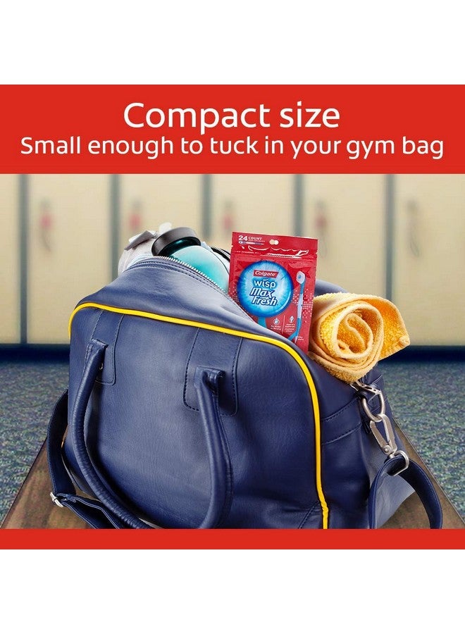 كولجيت فرشاة أسنان يدوية للسفر للاستخدام مرة واحدة من أدلت ماكس فريش ويسب، بالنعناع، 24 قطعة باللون الأحمر - Image 5