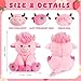 JEROKUMI Highland Cow Stuffed Animal 8inch Strawberry Pink Highland Cow Plush with Ribbon Bow Cute Plushies for Kids Boys Girls Kawaii Doll Birthdays Gifts for Girlfriends - Image 4