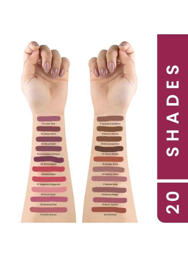 Mars Matte Liner One Swipe Smooth Application Long Lasting Lip Pencil 14gm 14- Choco Butter Satin - Image 4