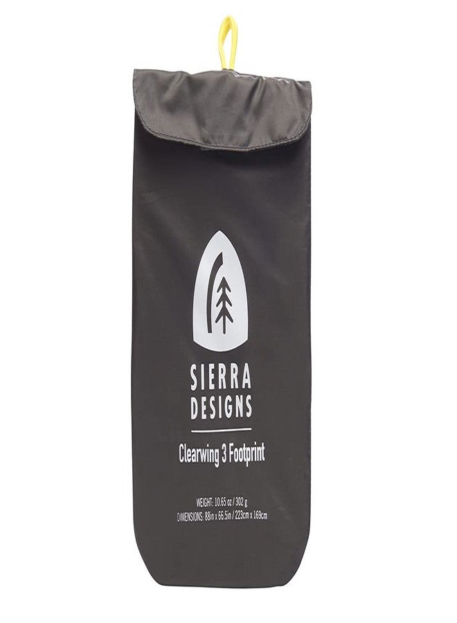 Sierra Designs Clearwing 3 Footprint Lightweight, WR/PU1800mm, Fitted Ground Camping Tarp Designed for The Clearwing 3 Person Tent - Image 2