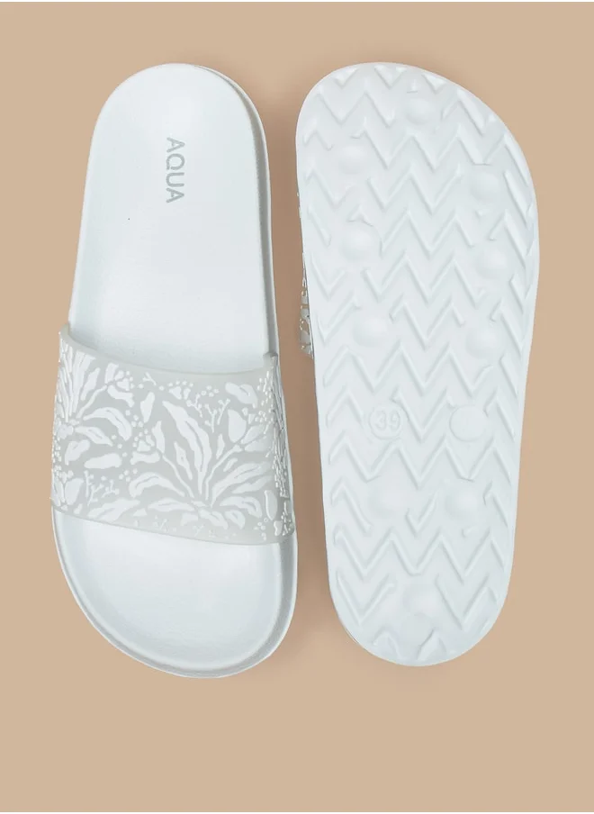 Aqua Women's Printed Slip-On Slides