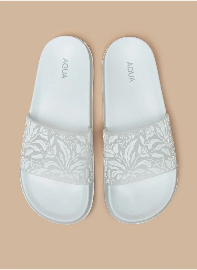 أكوا Women's Printed Slip-On Slides