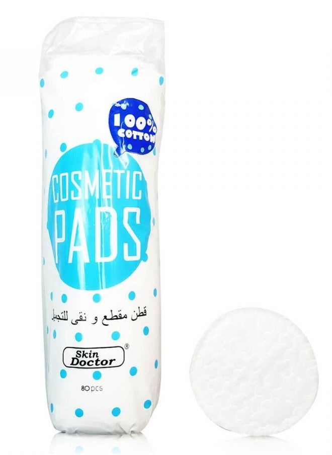 Skin Doctor 100% Cotton Make Up Cosmetics Pads (Pack Of 3 X 80)  - Image 2