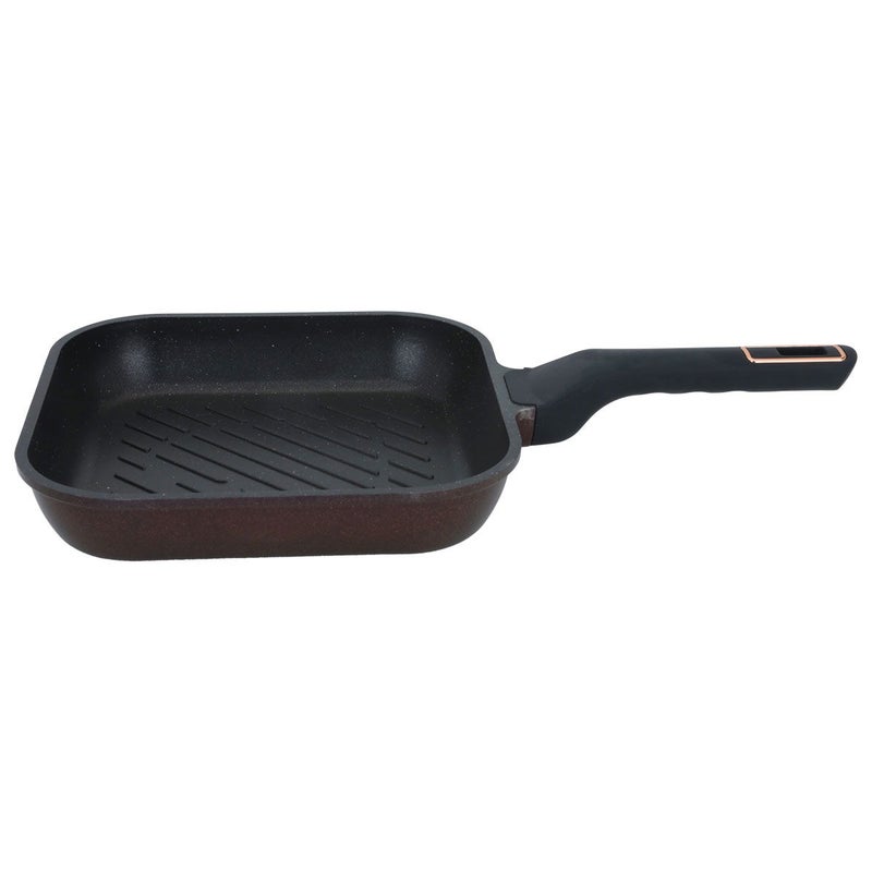 NeoKlein Grill Phantom Titanium + Neokline Granite Pan, 2.2 L, 24 cm, Square - Dark Red - Image 2