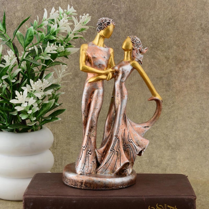 zart Romentic Love Couple Showpiece for Home Decor in Showpieces Golden85 - Image 1