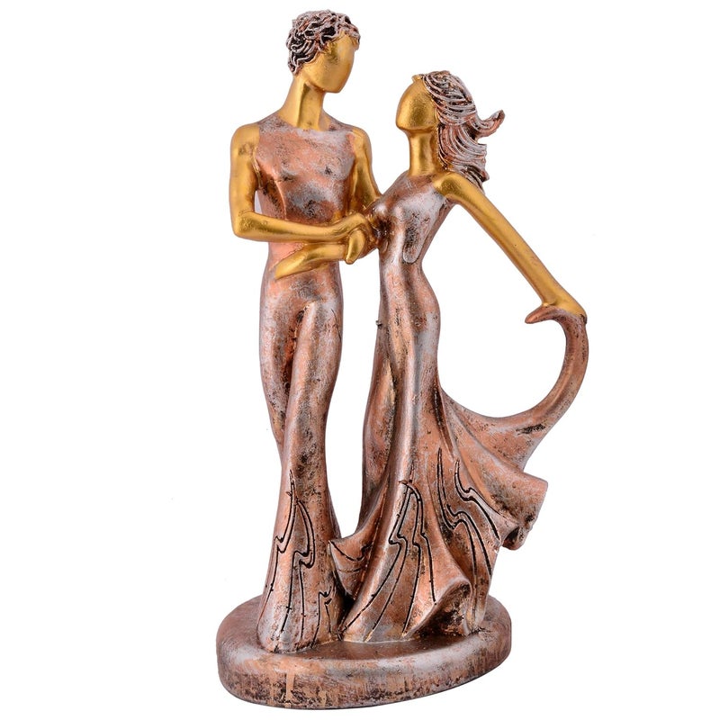 zart Romentic Love Couple Showpiece for Home Decor in Showpieces Golden85 - Image 4