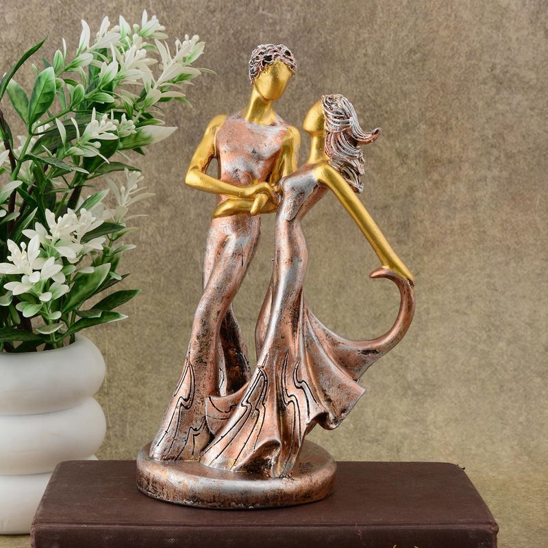 zart Romentic Love Couple Showpiece for Home Decor in Showpieces Golden85 - Image 2