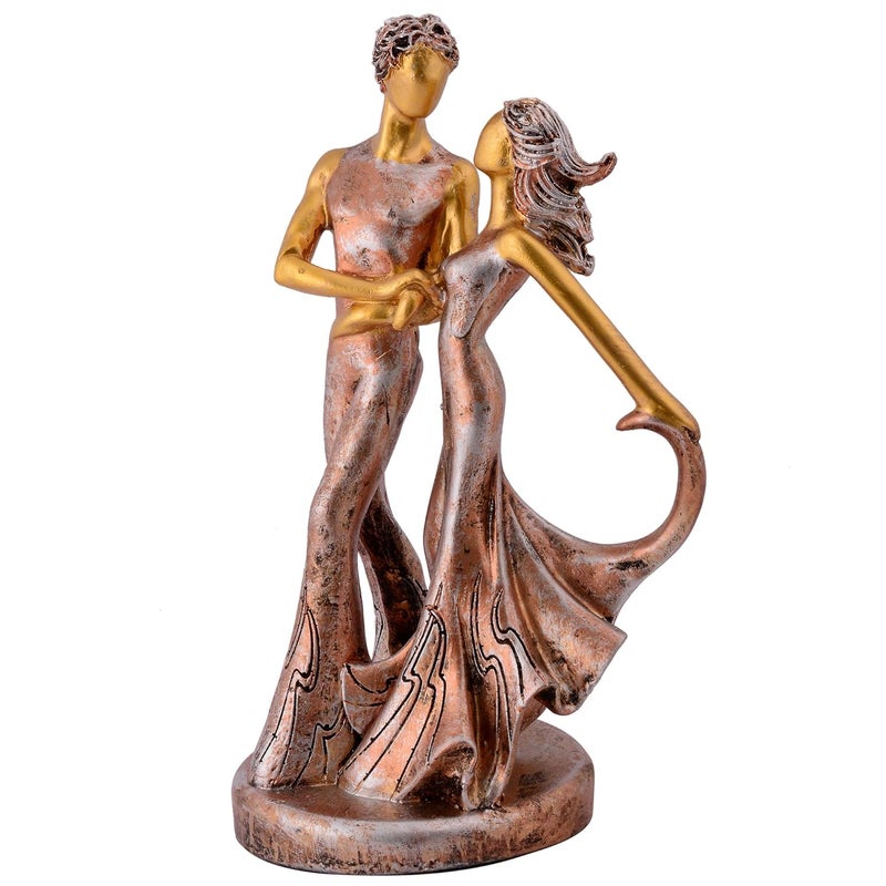 zart Romentic Love Couple Showpiece for Home Decor in Showpieces Golden85 - Image 3