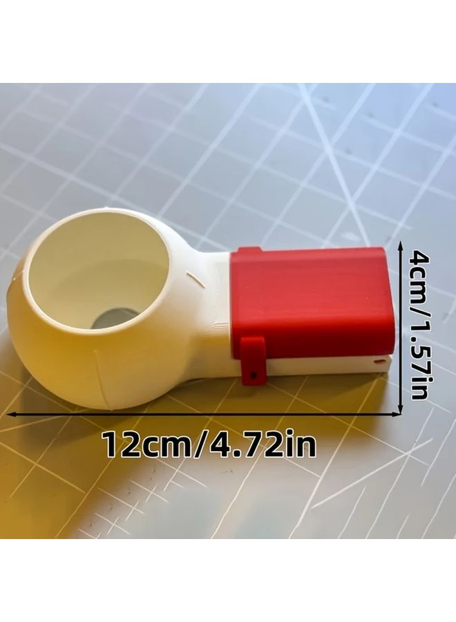 مجمع غبار الحفر اليدوي الأبيض والأحمر مع صنبور دوار وحامل قابل للتعديل - Image 2