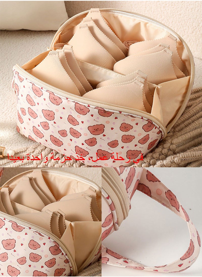 Syarme Underwear Organizer Bag for Travel, Large Travel Bra Underwear Storage Bag with Liner, Cube Multifunctional Travel Waterproof Pouch Cosmetic Bag for Travel  - Image 5