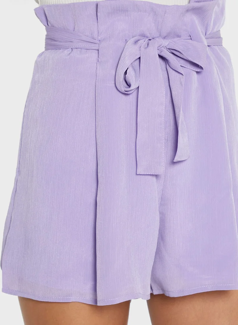 Missguided Tie Waist Shorts