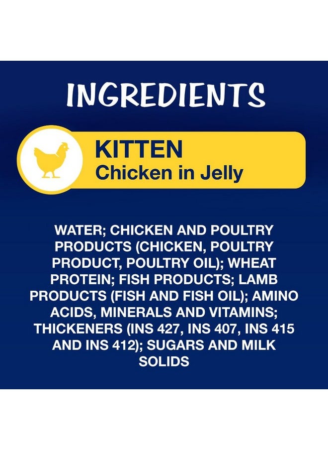 PURINA - Felix As Good As It Looks Wet Food For Kittens|Complete And Balanced Kitten Food |Chicken Flavour|Pack Of 12 Pouches (12 X 85 G) - Image 1