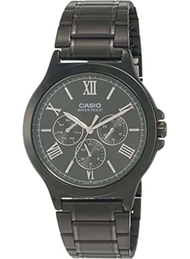 كاسيو Analog Round Waterproof Wrist Watch With Stainless Steel MTP-V300B-1AUDF - Image 1