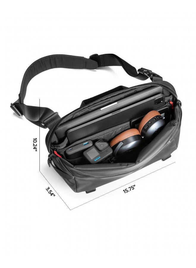Tomtoc tomtoc Compact EDC Sling Bag for MacBook Pro 14-Inch M1/M2/M3 Pro/Max, Minimalist Chest Shoulder Backpack Crossbody Bag, Water-resistant Lightweight Everyday Carry Bag for Business, Travel, Work, Gym  - Image 3