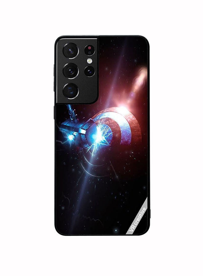 VR CREATIVE Protective Case Cover For Samsung Galaxy S21 Ultra 5G Marvel Design Multicolour - Image 1