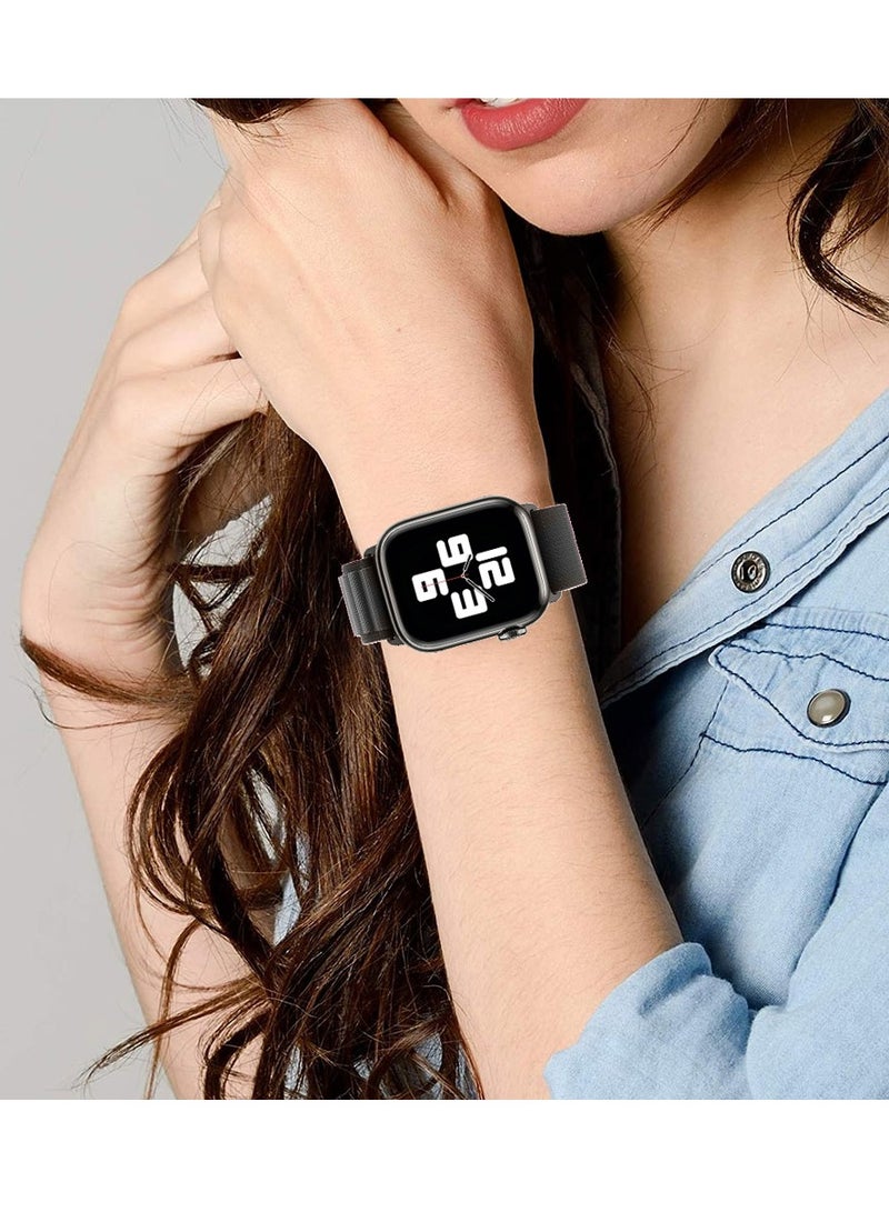 Alpine Loop Band for Apple Watch Band 38mm 40mm 41mm 42mm (Series 10) Adjustable with Metal G-Hook Strap Black Grey