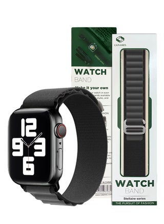 Alpine Loop Band for Apple Watch Band 38mm 40mm 41mm 42mm (Series 10) Adjustable with Metal G-Hook Strap Black Grey - pzsku/ZBF322BFC2DD74CFBD00EZ/45/1753720477/9e12cebc-47e4-4389-a27a-2b46699dbf1e