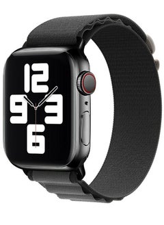 Apple Watch Band Alpine Loop Band 38mm 40mm 41mm Women Men Adjustable with Metal G-Hook Strap for iWatch Series 7/SE/6/5/4/3/2/1 Black Grey