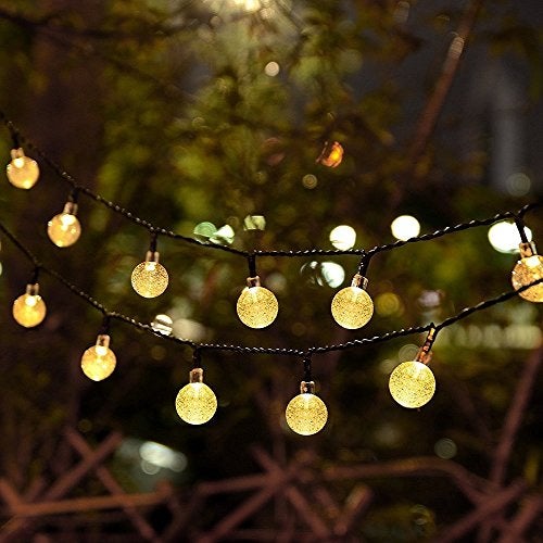 LOENDE Battery Operated Globe String Lights, Crystal Globe String Lights 16ft 30 LED 8 Modes Waterproof String Lights with Timer for Backyard Garden Balcony Pergola Wedding Party Decor(Warm White) - Image 4