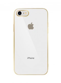 HICOOL iPhone 7 and 8 Case Protective Electroplating Slim Shockproof Cover White/Gold  - Image 1