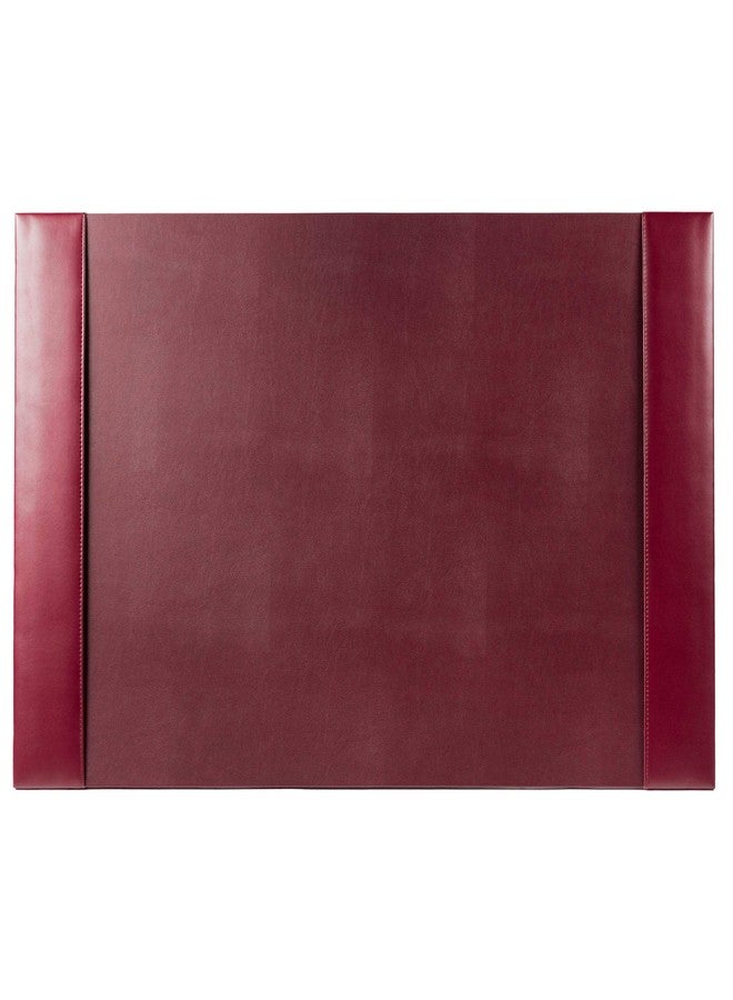 DACASSO Bonded Leather Desk Pad with Side Rails - Luxury Leather Desk Blotter for Writing - Padded Executive Desk Surface Protector - ( Burgundy, 30” x 18”) - Image 1