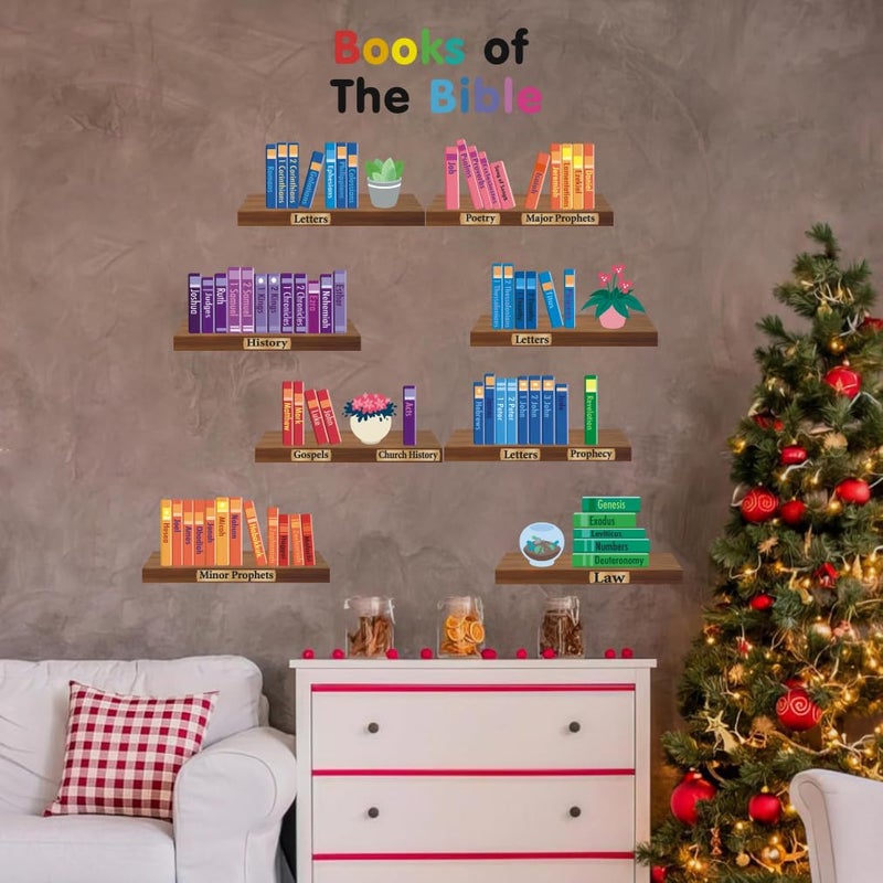 IARTTOP Book of Bible Wall Decor Sunday School Decorations for Christian Classroom Decor Book of The Bible Poster Wall Decal Bible Religious Wall Sticker for Door Bulletin Board Kids Room Decoration - Image 4