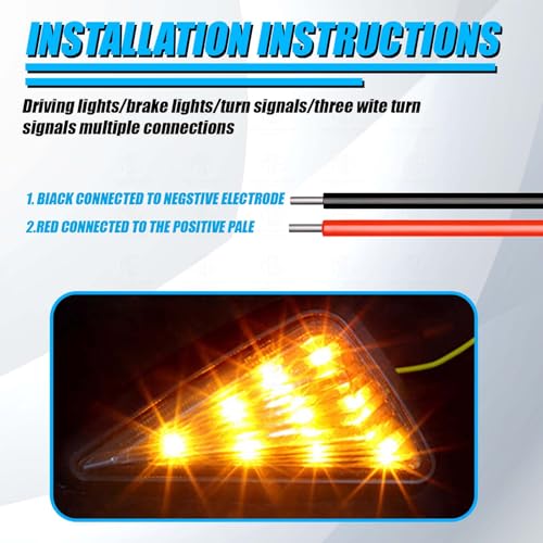 MOTO GENIUS Triangle Side Body Fitting LED Indicator Light for R15, CBR 250, CBR 150R, Ninja 250 – Waterproof, Durable & Stylish Motorcycle Turn Signal Lights (Pack of 2) - Image 2