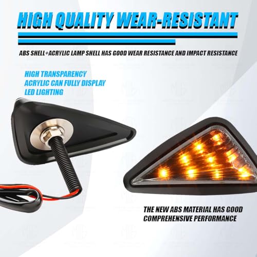 MOTO GENIUS Triangle Side Body Fitting LED Indicator Light for R15, CBR 250, CBR 150R, Ninja 250 – Waterproof, Durable & Stylish Motorcycle Turn Signal Lights (Pack of 2) - Image 3