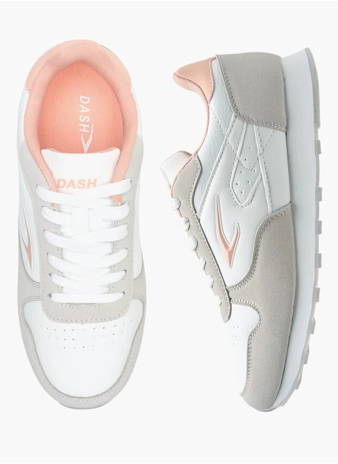 Dash Womens Panelled Sports Shoes With Lace-Up Closure