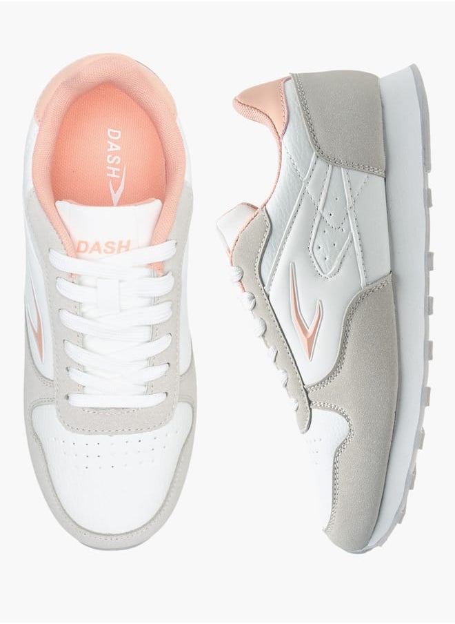 Dash Womens Panelled Sports Shoes With Lace-Up Closure  - Image 2