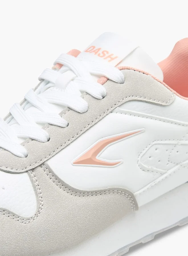 Dash Womens Panelled Sports Shoes With Lace-Up Closure