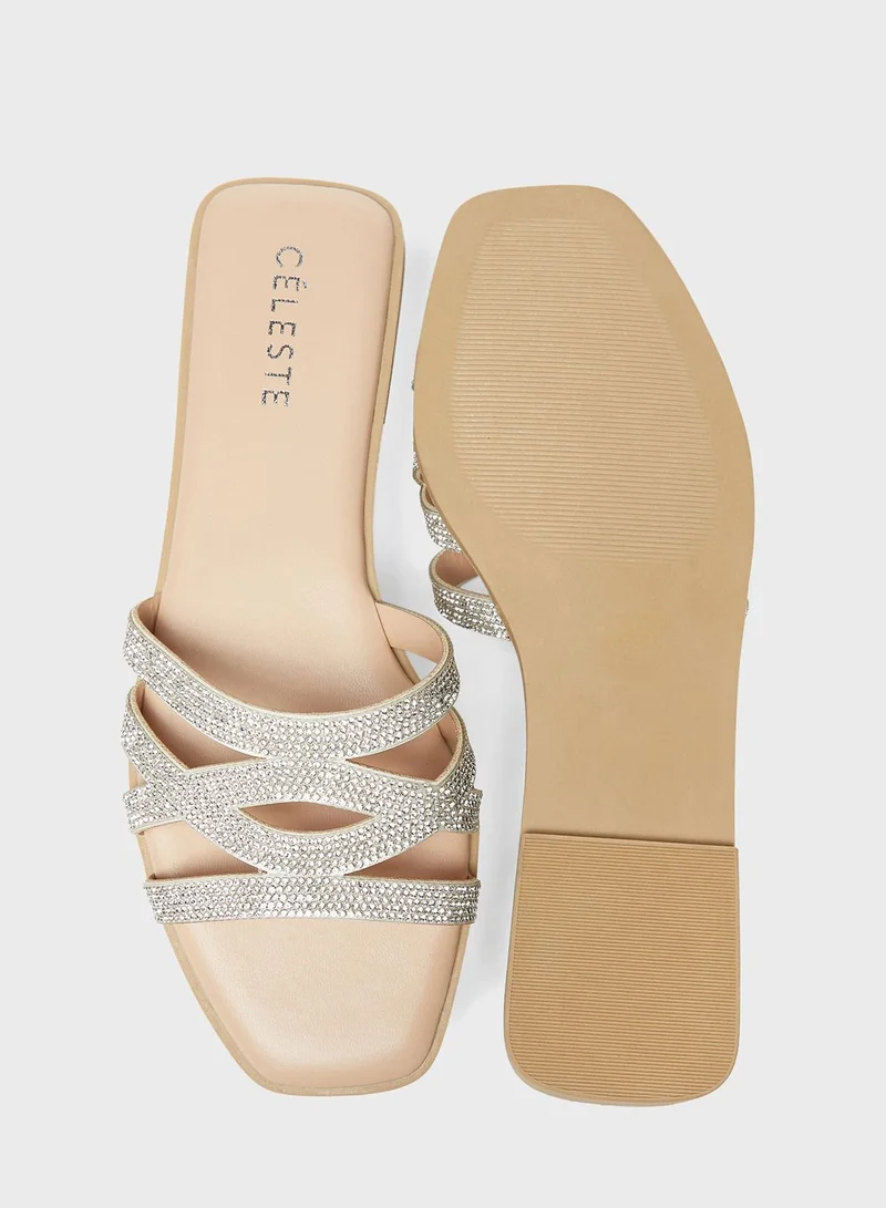 Celeste Multi Strap Flat Sandals