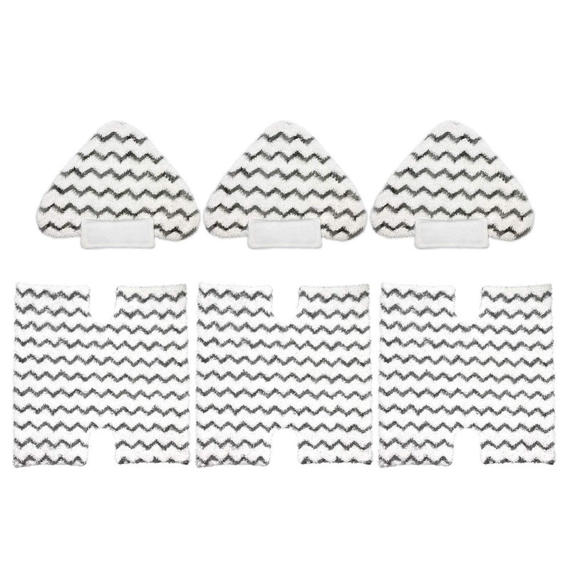 3 Pack TouchFree Steam Mop Pads 3 Pack Triangle Dirt Grip Washable Pads Kit for Shark LiftAway Pro Genius Steam Pocket Mop System S3973 S3973D S5002 S5003 S6001 S6002 S6003 Part P184WQ P182W