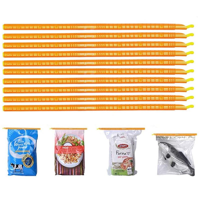 INOVERA (LABEL) Plastic Airtight Leakproof Bag Sealer Sealing Clips Sticks Chips, Pack of 10 (Assorted Color, Made in India) - Image 3