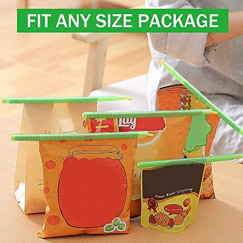 INOVERA (LABEL) Plastic Airtight Leakproof Bag Sealer Sealing Clips Sticks Chips, Pack of 10 (Assorted Color, Made in India) - Image 5