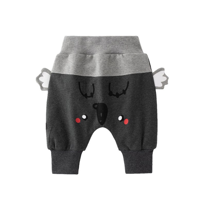 0-2 Year Old Baby Four-Season Pants Yellow Tiger Baby All-Match Loose Cartoon Harem Pants Big Pp Pants - Image 4