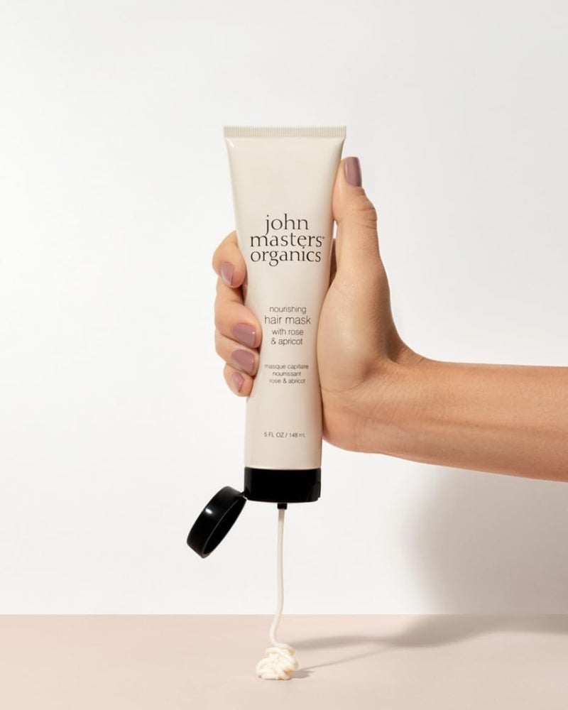 John Masters Organics – Nourishing Hair Mask | Rose and Apricot | Deep Conditioning Hair Mask | Scalp Treatment | Avocado | Silicone & Paraben Free | Cruelty Free| Haircare for Men & Women (5 oz.) - Image 2